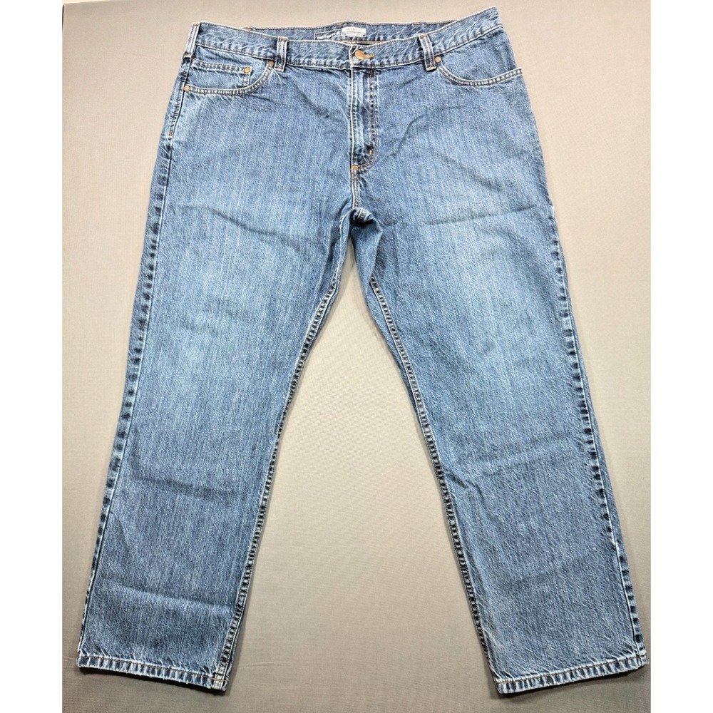 Carhartt Men's Relaxed Fit Jeans Medium Wash Blue Denim Work Pants | 40x30